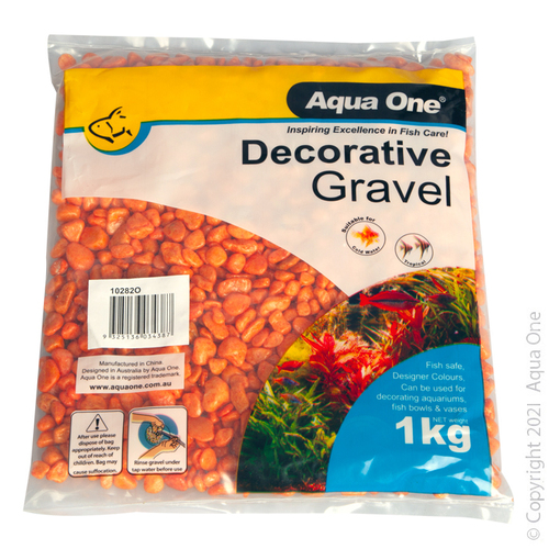 Aqua One Decorative Gravel Fire Orange 1kg
