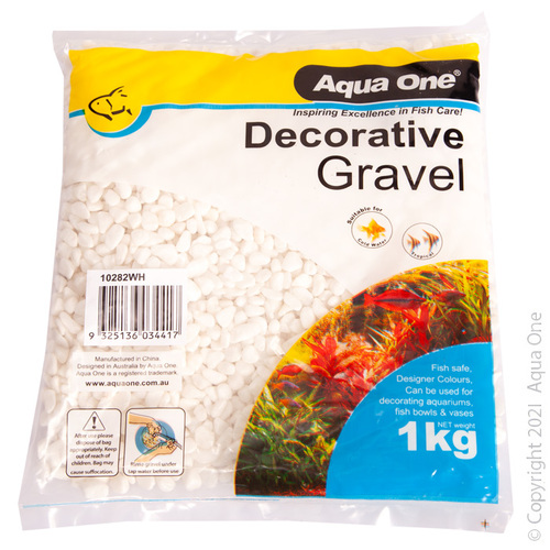 Aqua One Decorative Gravel White 1kg