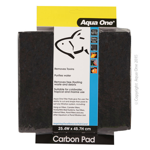 Aqua One Carbon Pad - Self Cut Filter Pad