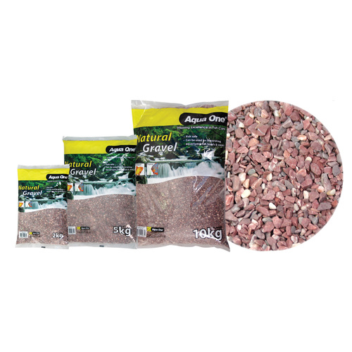 Aqua One Ruby Red Natural Gravel 2kg