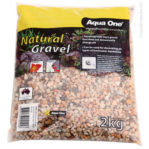 Aqua One Natural Gravel Australian Gold Light 4-6mm 2kg