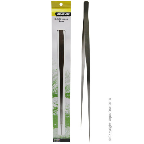 Aqua One XL Multi Purpose Stainless Steel Tongs 48cm