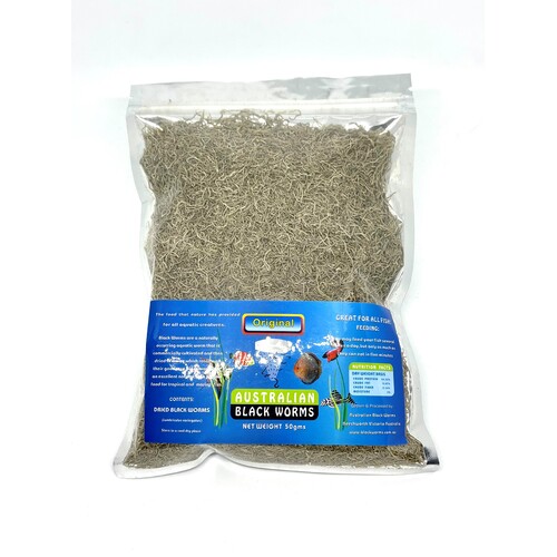 Australian Black Worms Original (Dried) 50g