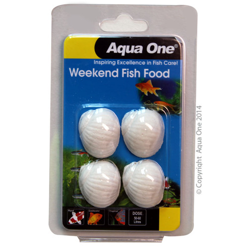 Aqua One Weekend Fish Food 4pk 20g
