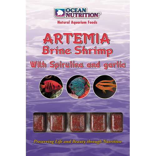 Ocean Nutrition Frozen Artemia Brine Shrimp With Spirulina And Garlic 100g