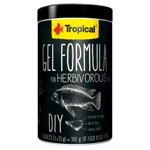 Tropical DIY Gel Formula Food - Herbivorous Fish 1000ml/105g